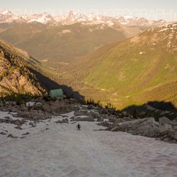 Conrad Kain Hut - coming back down to the hut
