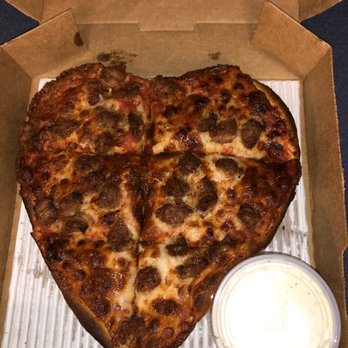Jet's Pizza - Valentine's Day pizza! One topping pizza with sausage and the best ranch ever!! - Pizza Near Me - Adrian, Michigan