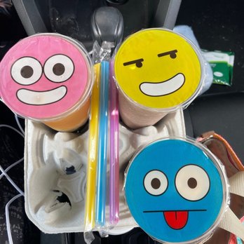Boba Chef - Adorable lids for their teas!!!! - Desserts Near Me - Virginia Beach, Virginia