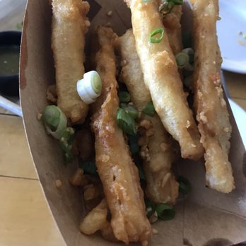 Grains - 5 STARS for their fried mushroom calamari! SO much flavor - Vegan Near Me - San Diego, California Grains - 5 STARS for their fried mushroom calamari! SO much flavor - Vegan Near Me - San Diego, California