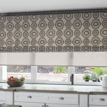 Great Kitchen Solution Layering Fabric Roman Shades Over Great Kitchen Solution Layering Fabric Roman Shades Over
