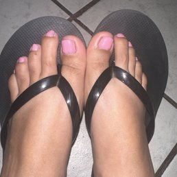 She didn't do much shaping also when it came time to polish my toes she missed some areas. I wouldn't recommend or go back.