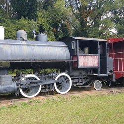 East Point Historical Society - Train that sits on the rear of the property of the East Point Historical Society