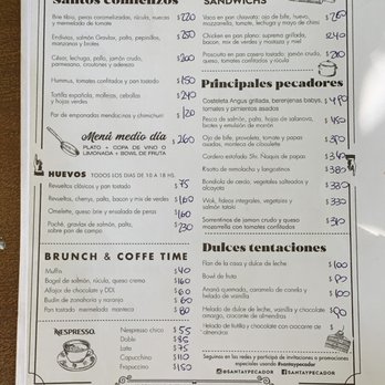 Santa y Pecador - Menu - Bars Near Me - Mendoza, M Santa y Pecador - Menu - Bars Near Me - Mendoza, M