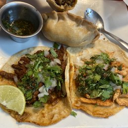 Steak Taco, Pollo Asado Taco and Beef Empanadas Steak Taco, Pollo Asado Taco and Beef Empanadas