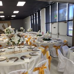 Ambler's Banquet Hall - View of the side wall from the back wall