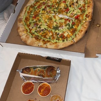 Wiseguy Pizza - Garlic Knots (get the six piece, we made a mistake) & Chicken Paneer Pizza - Pizza Near Me - Washington, DC, District of Columbia Wiseguy Pizza - Garlic Knots (get the six piece, we made a mistake) & Chicken Paneer Pizza - Pizza Near Me - Washington, DC, District of Columbia