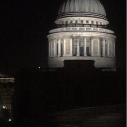 St Paul's Cathedral in nightime, as seen from the terrace of Madison St Paul's Cathedral in nightime, as seen from the terrace of Madison