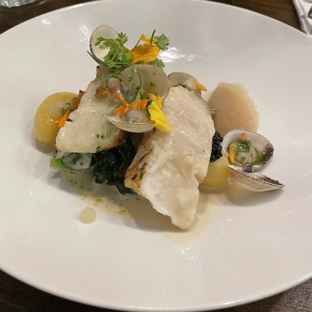 Le Cotte Rôti - Sea bream with lemon coconut sauce - French Near Me - Paris, 75 Le Cotte Rôti - Sea bream with lemon coconut sauce - French Near Me - Paris, 75