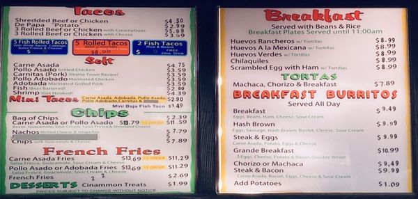 Menu photo 3 Cotija's Taco Shop Colton, CA