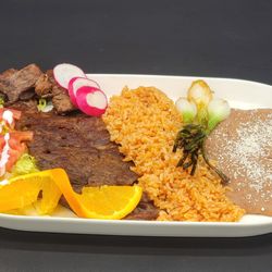 Johnny Boys Taqueria & Pupuseria - Asada plate served with corn or flour tortillas