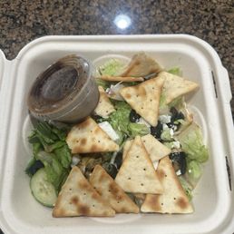 Isabel's cafe Greek pita salad