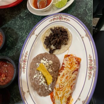 Mariscos Nayarit - Enchilada and taco with all the trimmings - Mexican Near Me - Dodge City, Kansas