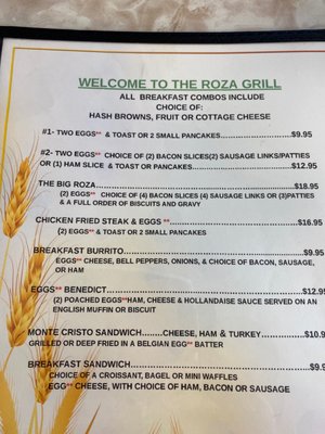 Menu photo 1 The Roza Grill Prosser, WA