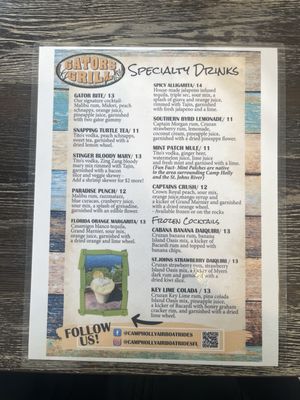 Menu photo 1 Gators Grill Melbourne, FL