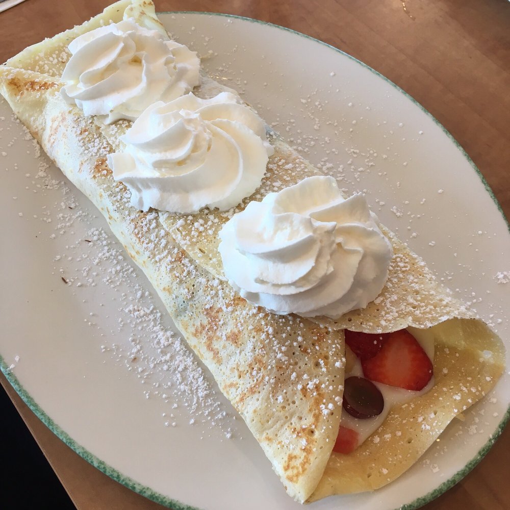 Cora - Fruit crepe with custard inside - Coffee & Tea Near Me - Lethbridge, Alberta Cora - Fruit crepe with custard inside - Coffee & Tea Near Me - Lethbridge, Alberta