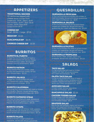 Menu photo 5 El Puerto Pleasant Hill, MO Menu photo 5 El Puerto Pleasant Hill, MO
