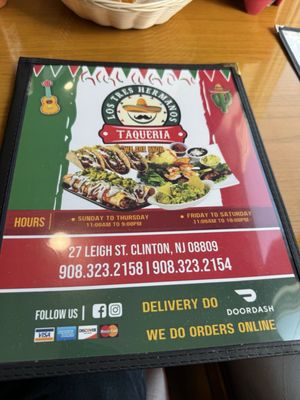 Menu photo 5 Tres Hermanos Taqueria Clinton, NJ Menu photo 5 Tres Hermanos Taqueria Clinton, NJ