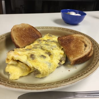 AJ's Family Diner - Sausage and cheese omelet with rye toast - Diners Near Me - Cortland, New York