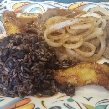 The Latin Pig Cuban Restaurant - Palomilla steak w/ Arroz congri - Cuban Near Me - Plano, Texas The Latin Pig Cuban Restaurant - Palomilla steak w/ Arroz congri - Cuban Near Me - Plano, Texas