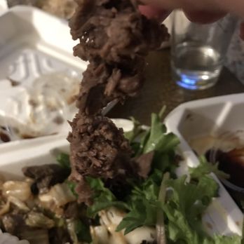 Hapa J's - Shaken beef - not even edible. Can't chew it. Really disgusting. - Hawaiian Near Me - San Clemente, California Hapa J's - Shaken beef - not even edible. Can't chew it. Really disgusting. - Hawaiian Near Me - San Clemente, California