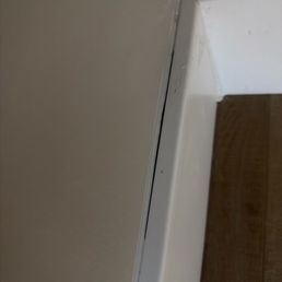 Sloppy caulking or none at all.