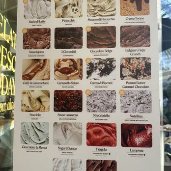 Bacio Di Latte - Flavor menu - Gelato Near Me - Irvine, California
