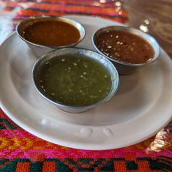The hot sauces. All very spicy