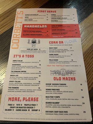 Menu photo 3 CORBETT'S Tucson, AZ