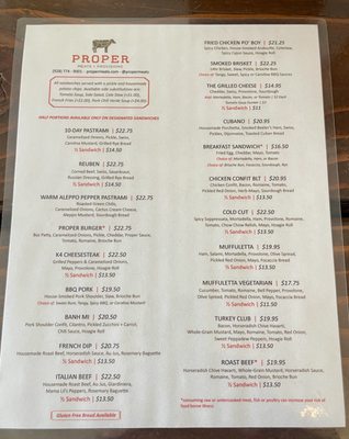 Menu photo 4 Proper Meats + Provisions Flagstaff, AZ