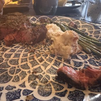 Fahrenheit Charlotte - Ribeye and potatoes. Both lukewarm. - New American Near Me - Charlotte, North Carolina Fahrenheit Charlotte - Ribeye and potatoes. Both lukewarm. - New American Near Me - Charlotte, North Carolina