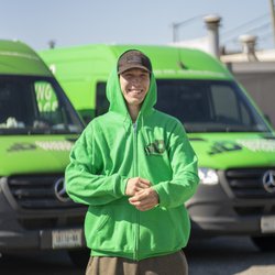 Dumbo Moving & Storage - Our parking lot crew member.