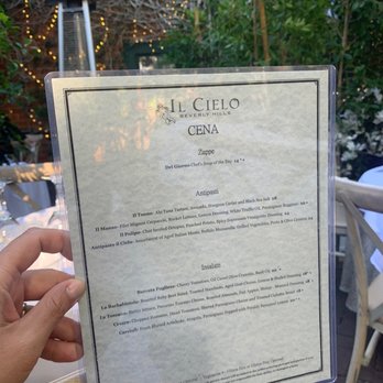 Il Cielo - Menu - Italian Near Me - Beverly Hills, California Il Cielo - Menu - Italian Near Me - Beverly Hills, California