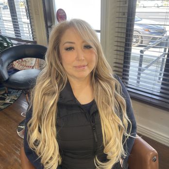 Hair Extensions By Jennifer Weir - Ash blonde with micro beaded weft extensions - Hair Stylists Near Me - Riverside, California Hair Extensions By Jennifer Weir - Ash blonde with micro beaded weft extensions - Hair Stylists Near Me - Riverside, California