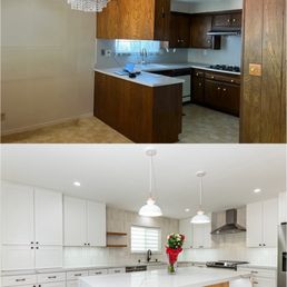 Kitchen before and after Kitchen before and after