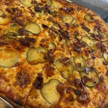 TennFold Brewing - Bacon and Dill Pickle pizza on GF crust - Pizza Near Me - Nashville, Tennessee