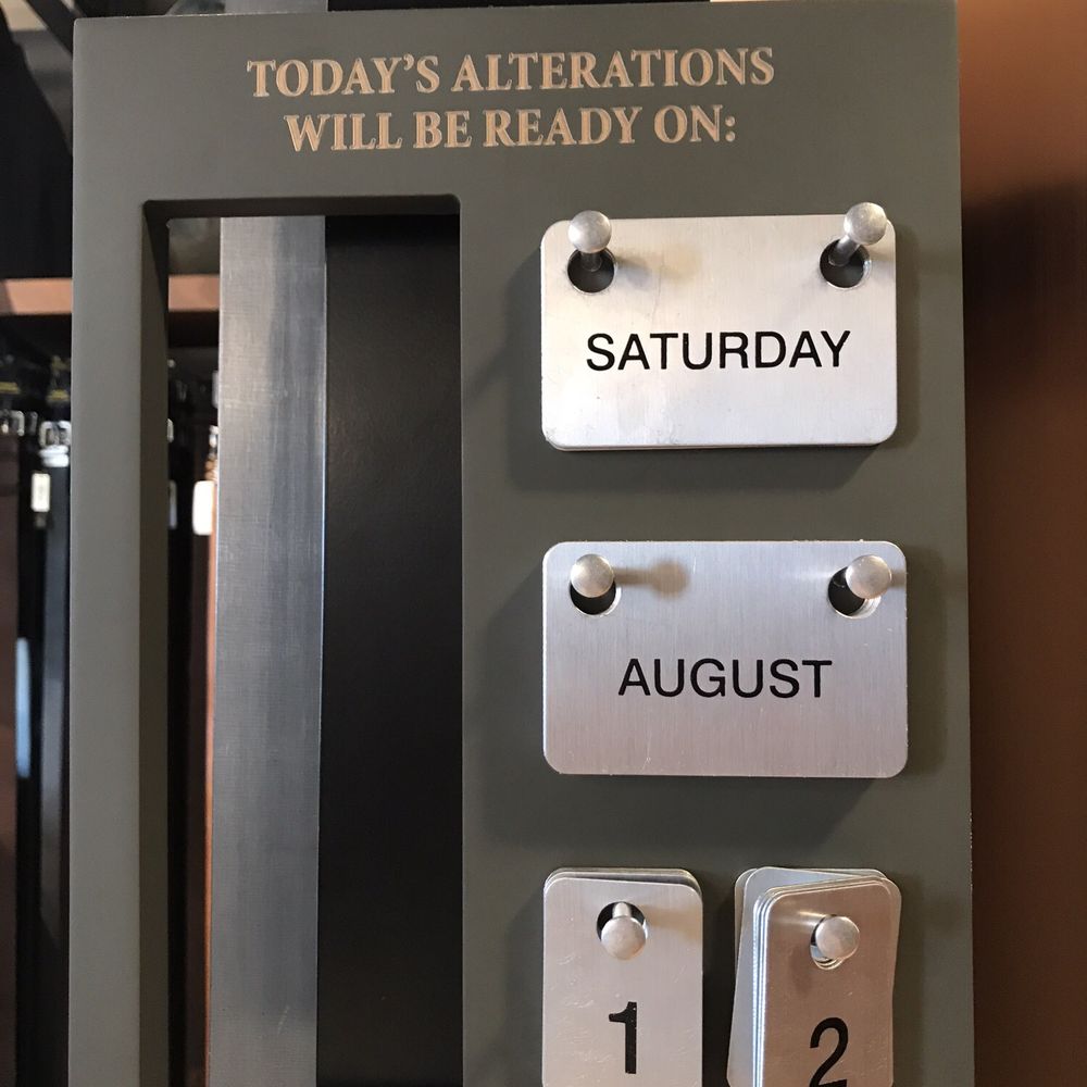 DXL - The alterations are so fast that they are ready before you purchase the clothing. Today is Sunday, August 20. :) - Shoe Stores Near Me - Arlington, Texas