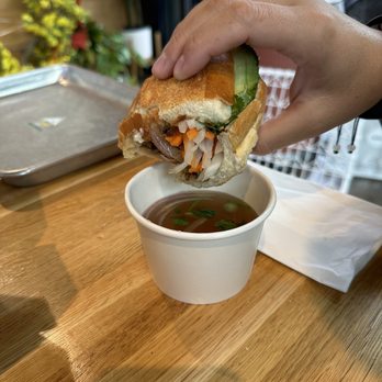 Saigon Drip Cafe - Piggylicious with a side of broth - Vietnamese Near Me - Seattle, Washington