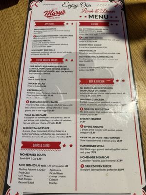 Menu photo 1 Mary's Kountry Kitchen Tavares, FL
