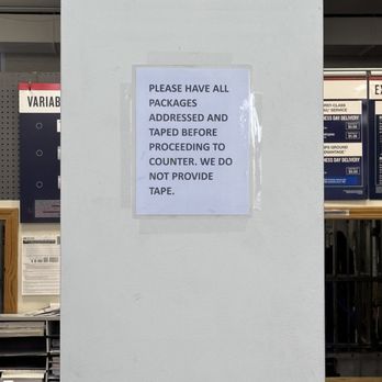 US Post Office - Signs posted everywhere - Post Offices Near Me - Elmhurst, Illinois