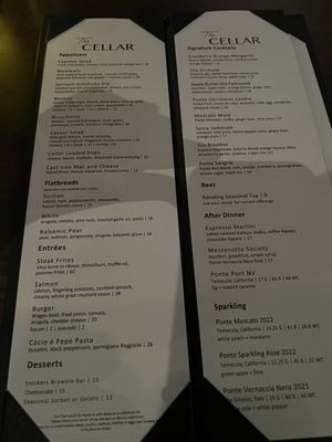 Menu photo 1 The Cellar Temecula, CA