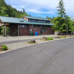 Mosier Twin Tunnels - Real restrooms at west trailhead