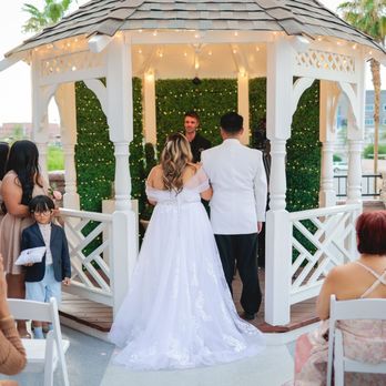 Vegas Weddings - The Terrace Gazebo  Captured by Jeff photographer - Wedding Planning Near Me - Las Vegas, Nevada