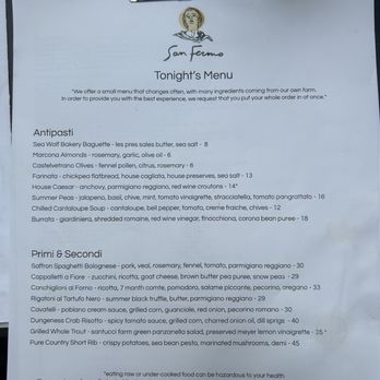 San Fermo - Menu - Italian Near Me - Seattle, Washington San Fermo - Menu - Italian Near Me - Seattle, Washington