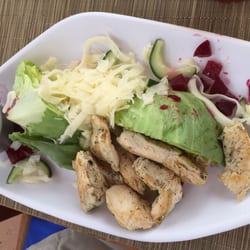 Sunset Terrace - Some sort of salad with chicken added, clearly not my order haha.