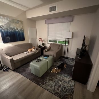 WaterWalk Charlotte Arrowood - Living room - Hotels Near Me - Charlotte, North Carolina WaterWalk Charlotte Arrowood - Living room - Hotels Near Me - Charlotte, North Carolina