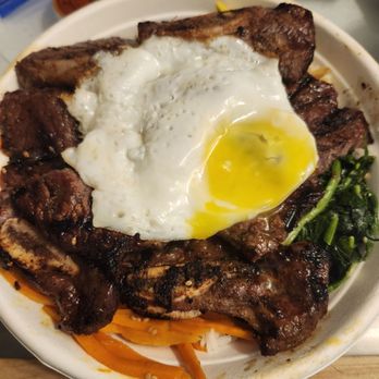 Seoul Bowls - Kalbi beef rib bowl (did not skimp on meat!) - Korean Near Me - Chester, Maryland
