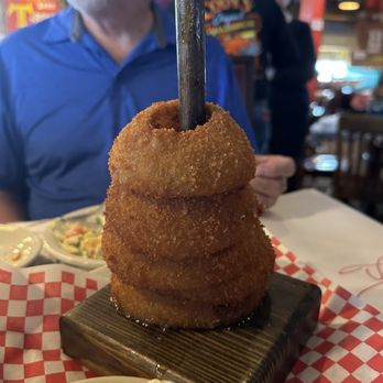 Cody's Original Roadhouse - What's left of the huge Onion ring stack appetizer - Steakhouses Near Me - Bradenton, Florida