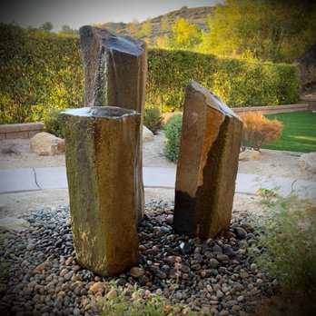 Flow Aquascapes - Triple Basalt Column Fountain in Beaumont, CA - Landscaping Near Me Flow Aquascapes - Triple Basalt Column Fountain in Beaumont, CA - Landscaping Near Me