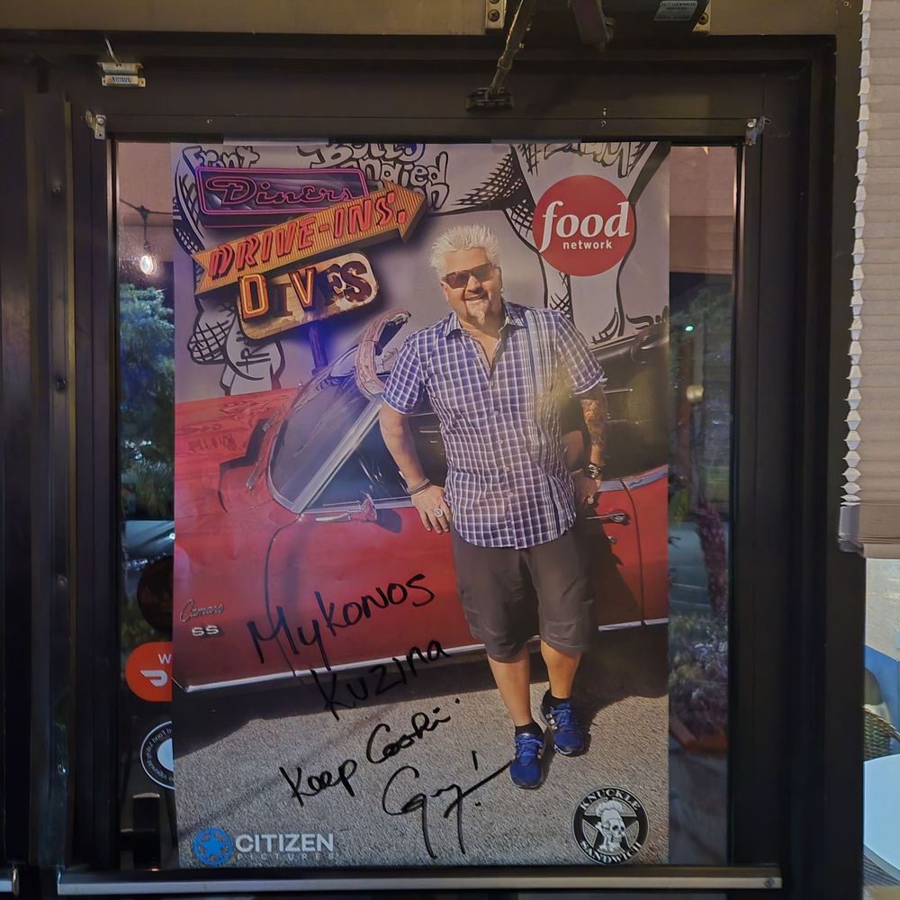 Mykonos Kuzina - TripleD was here - Greek Near Me - Naples, Florida